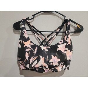 VICTORIA'S SECRET Sports Bra Bralette Strappy Racerback Activewear Yoga Top Sz L